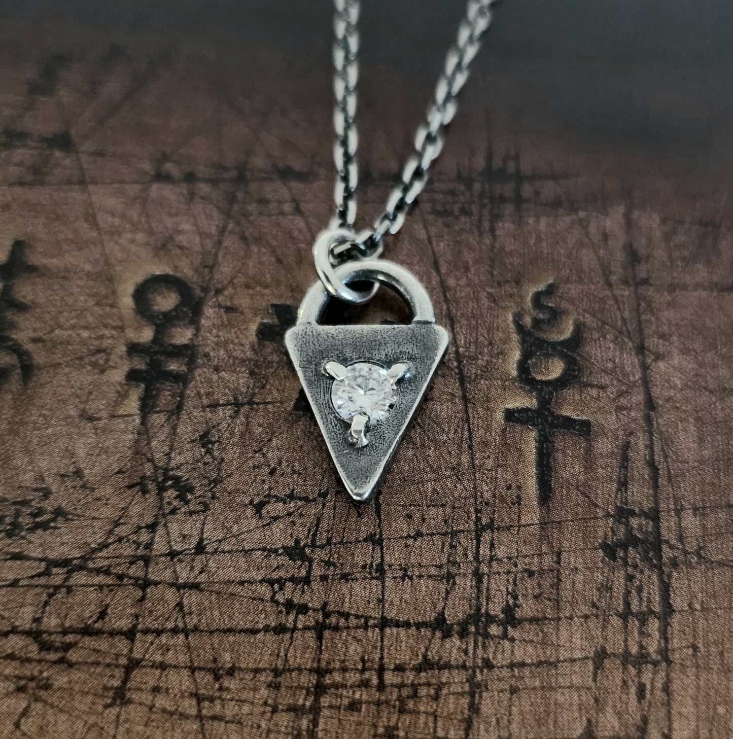 AURA necklace with moissanite