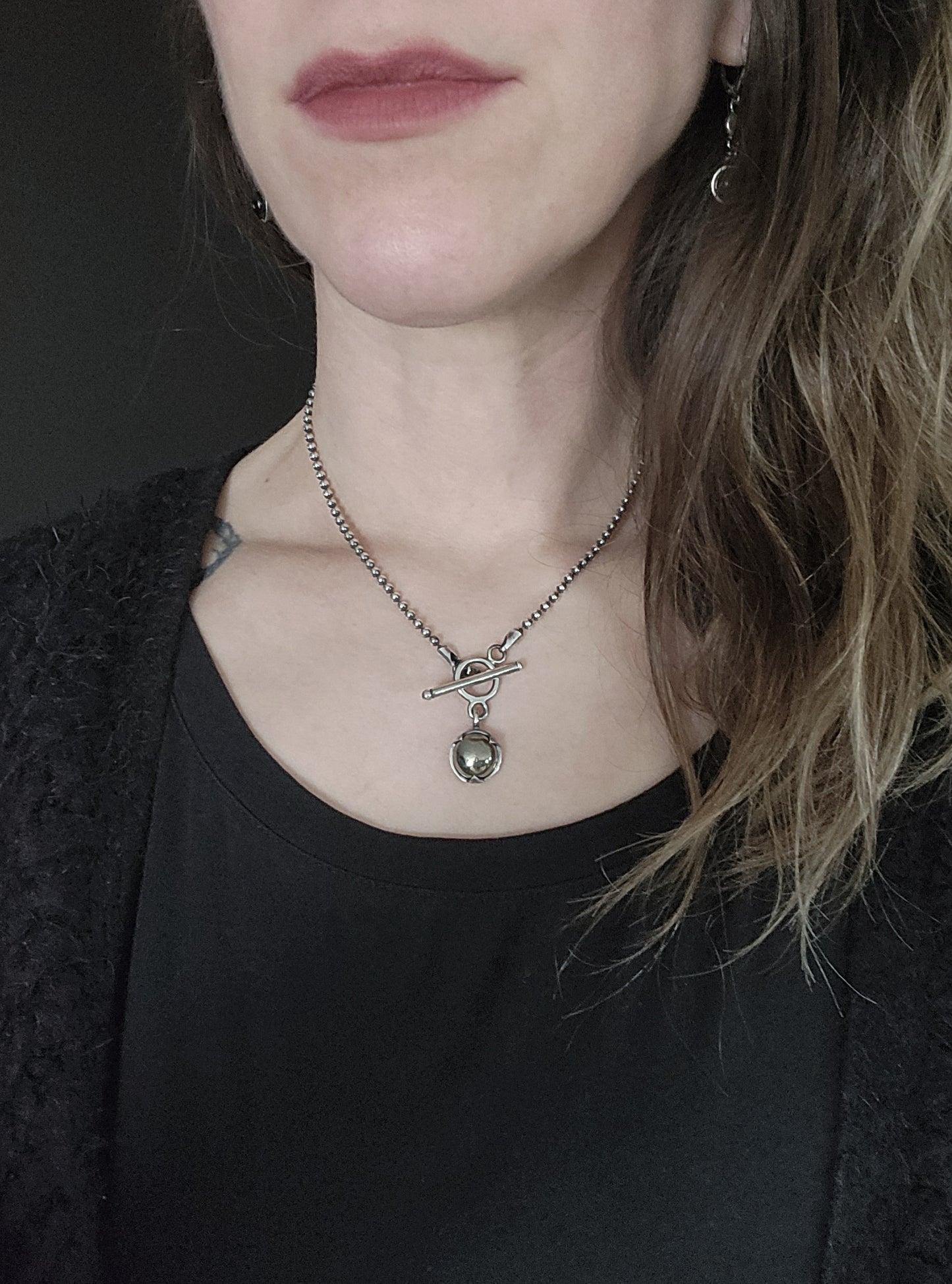 Pyrite Toggle Necklace