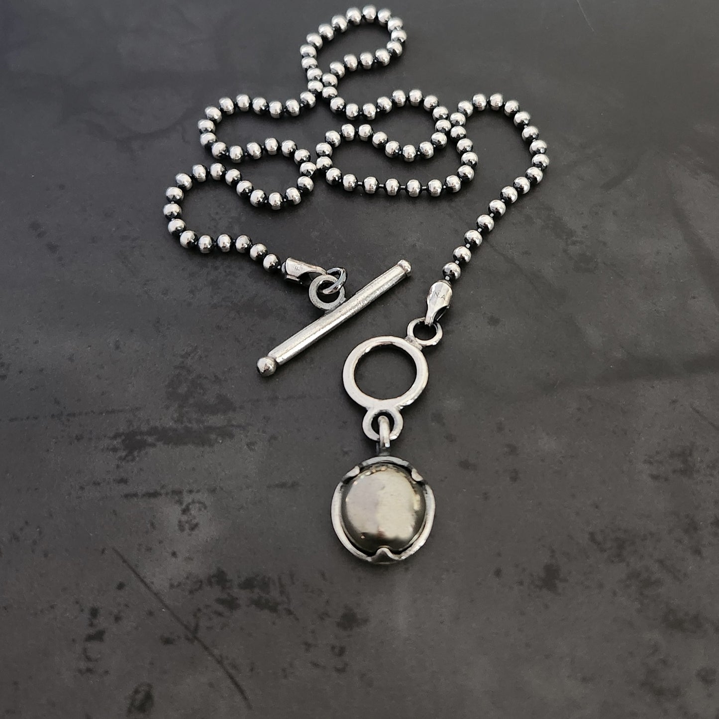 Pyrite Toggle Necklace