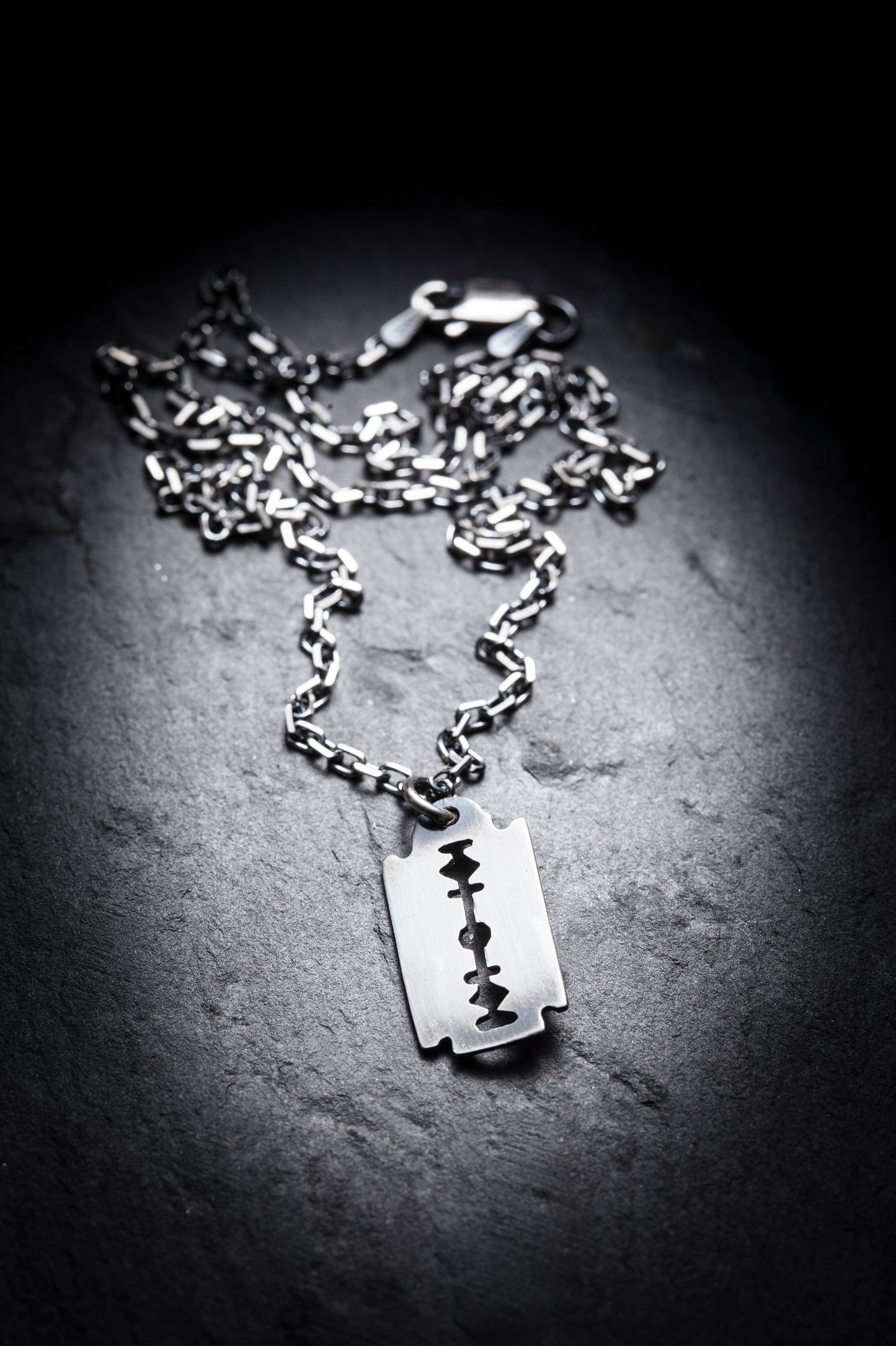 Small RAZOR BLADE necklace