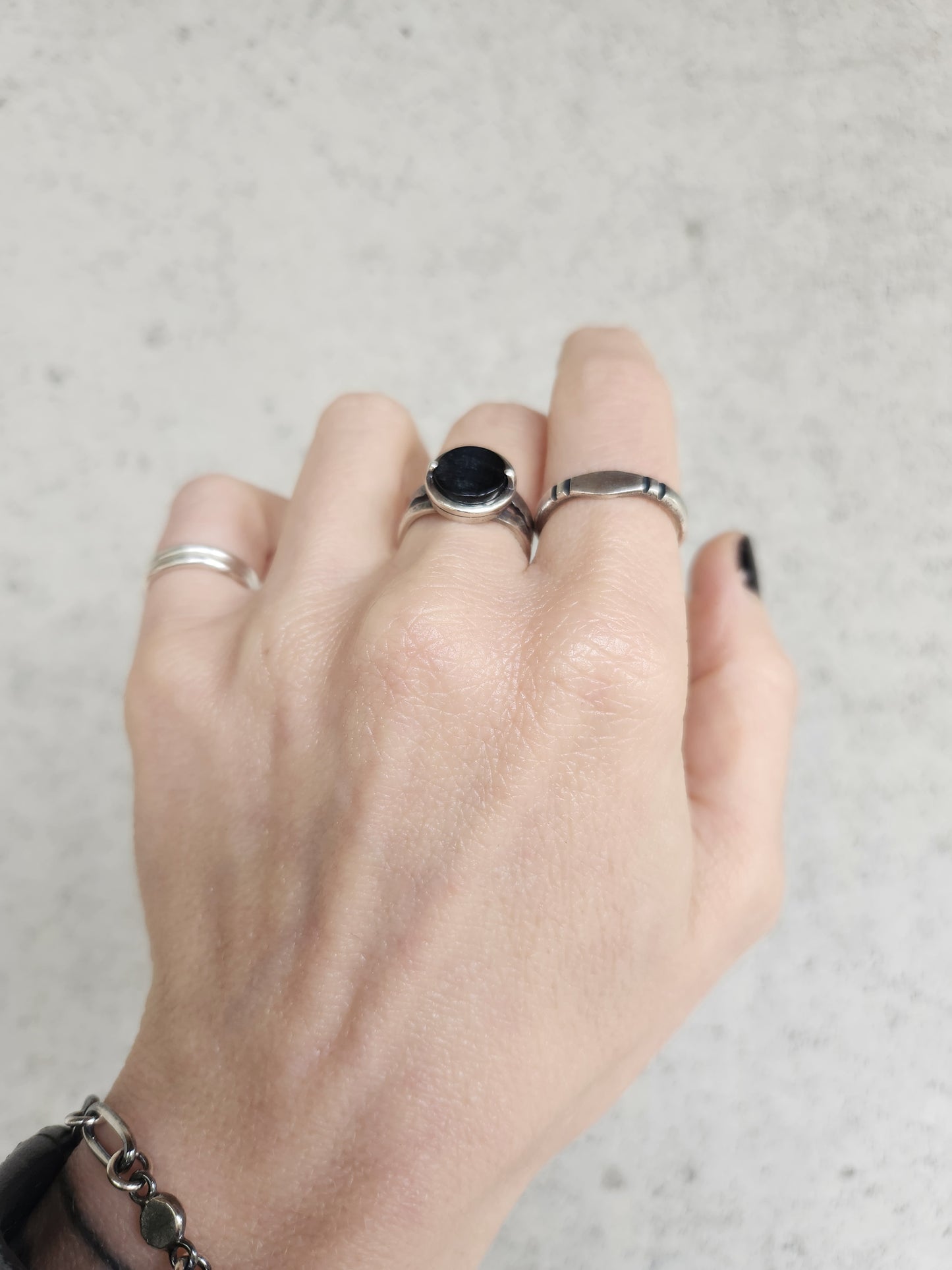BLUE TIGER EYE ring size 7
