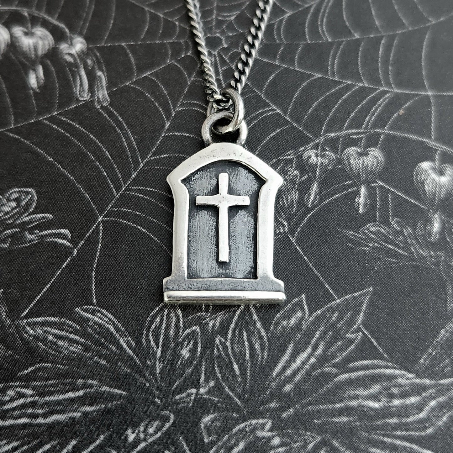 TOMBSTONE necklace with a cross