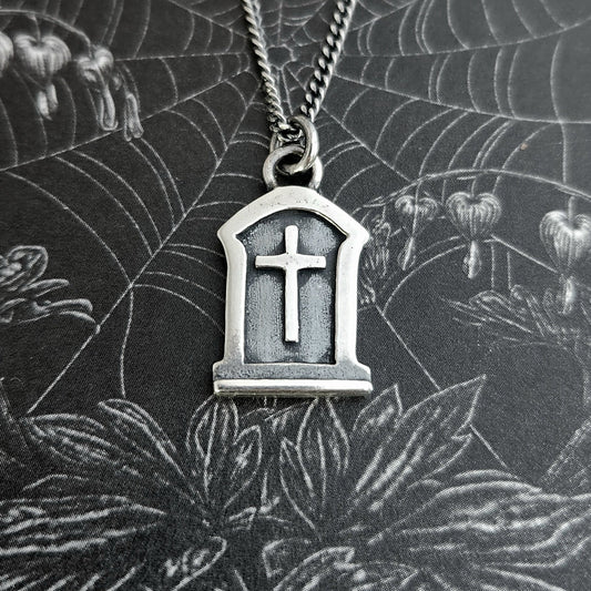 TOMBSTONE necklace with a cross