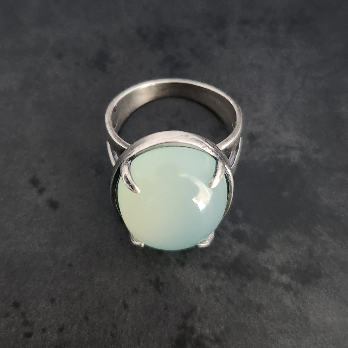 Aqua Chalcedony ring