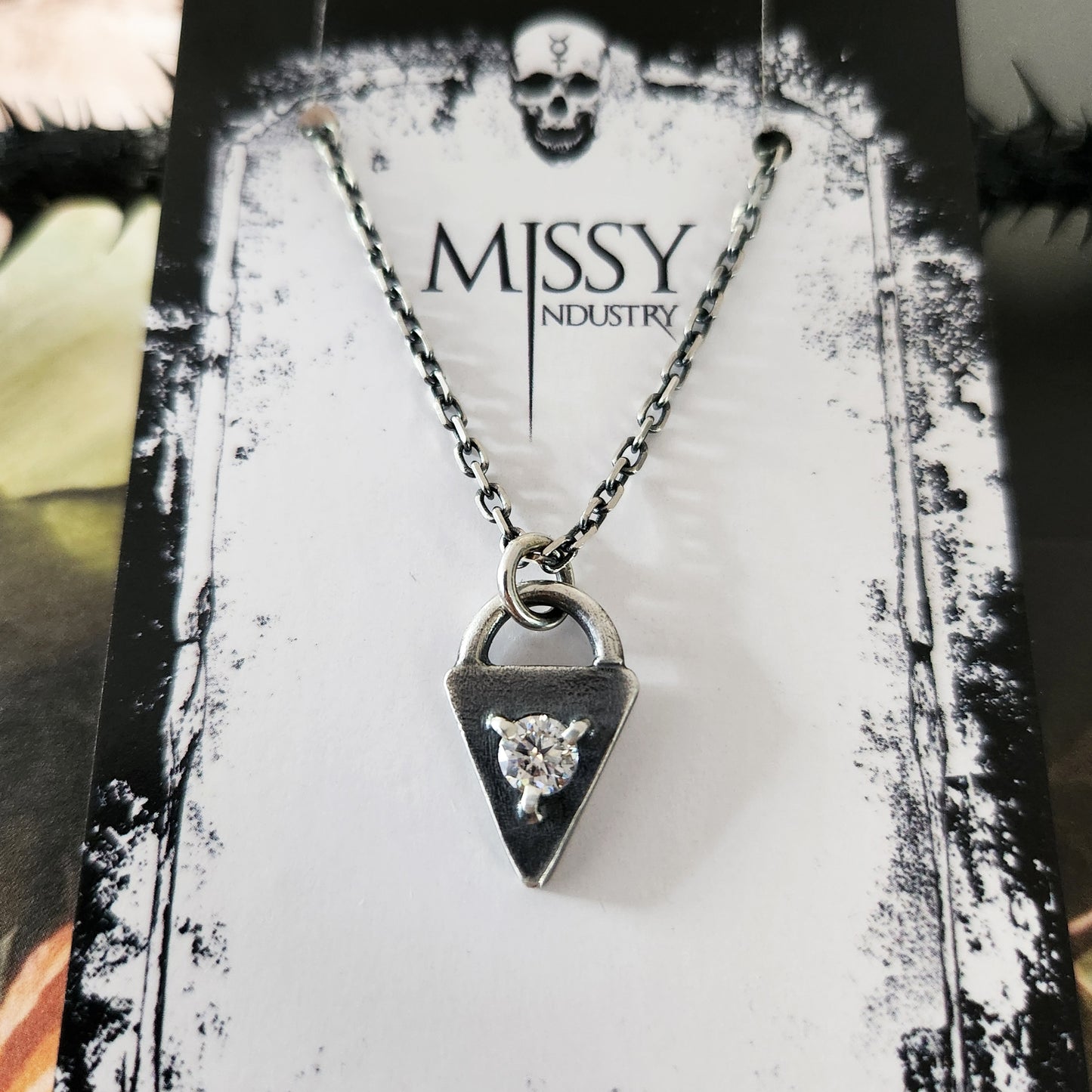 AURA necklace with moissanite
