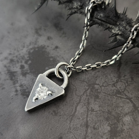 AURA necklace with moissanite