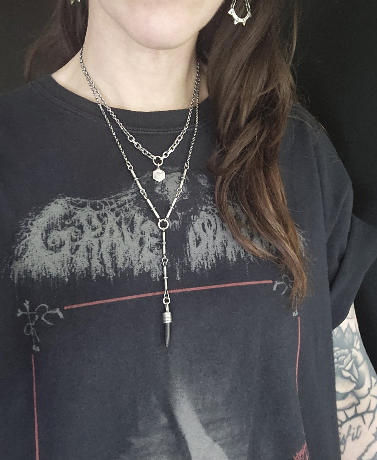 BLACK HOWLITE necklace