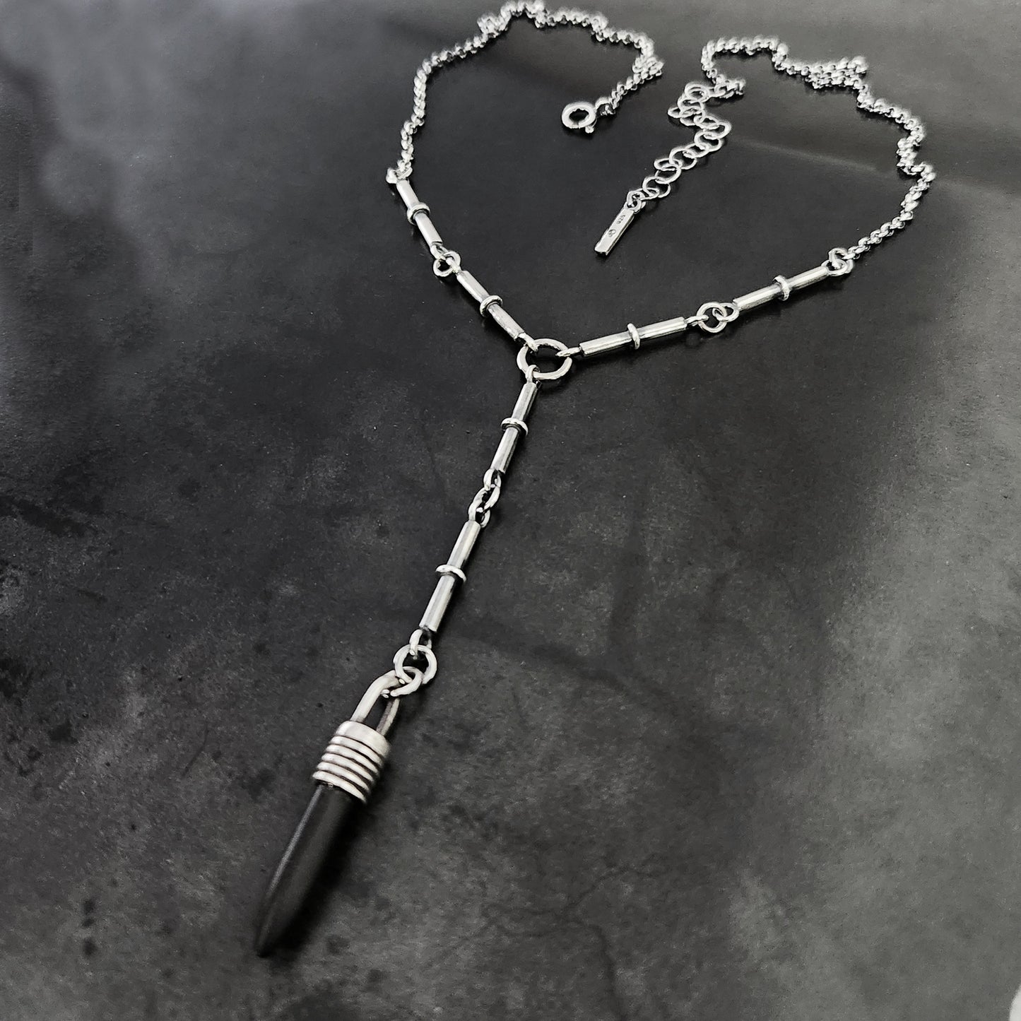 BLACK HOWLITE necklace