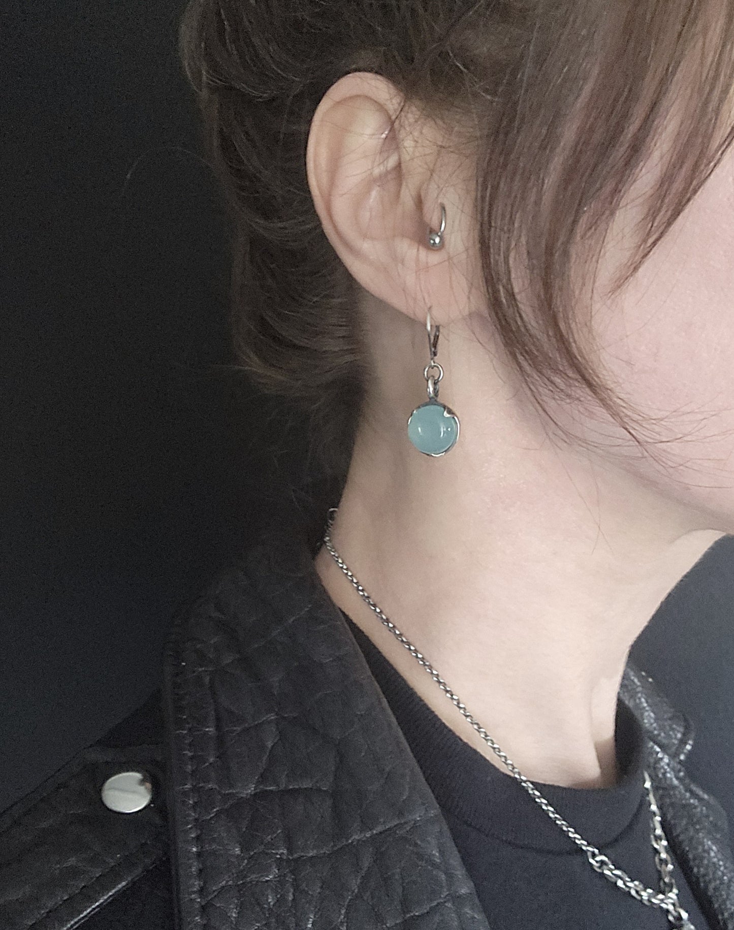 AQUA CHALCEDONY earrings