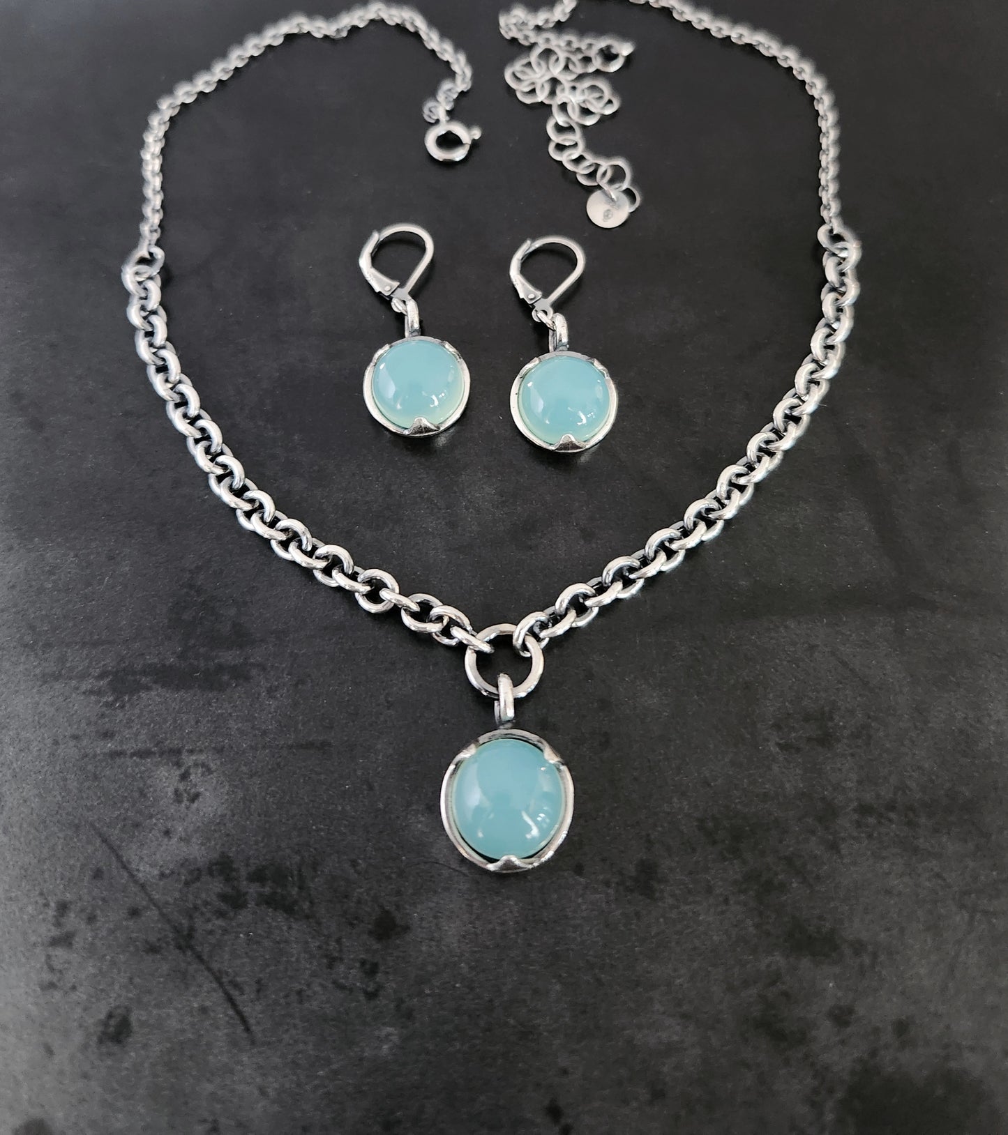 AQUA CHALCEDONY necklace