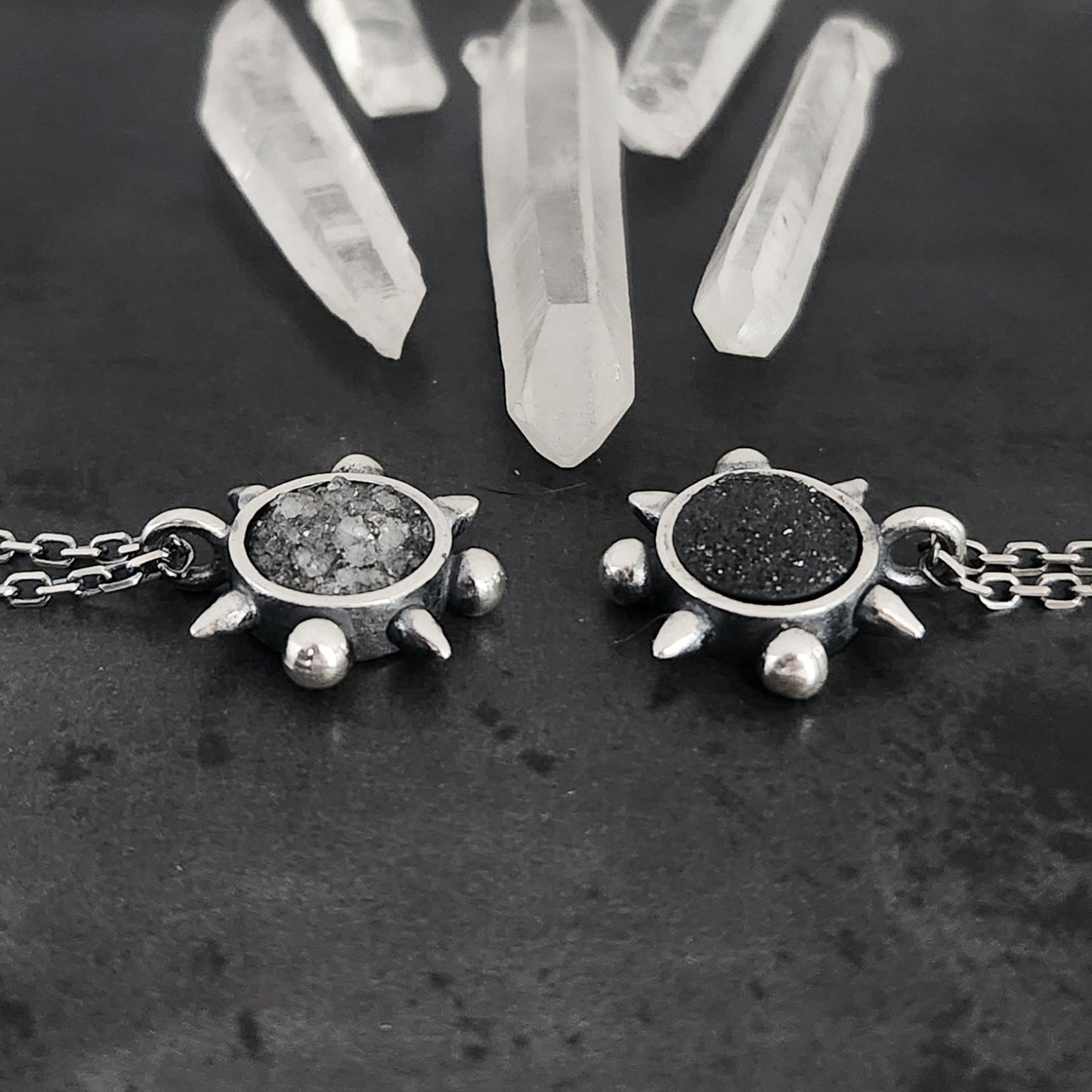 DARKSPACE necklace with onyx druzy