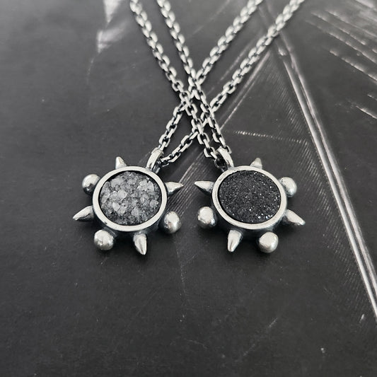 DARKSPACE necklace with onyx druzy