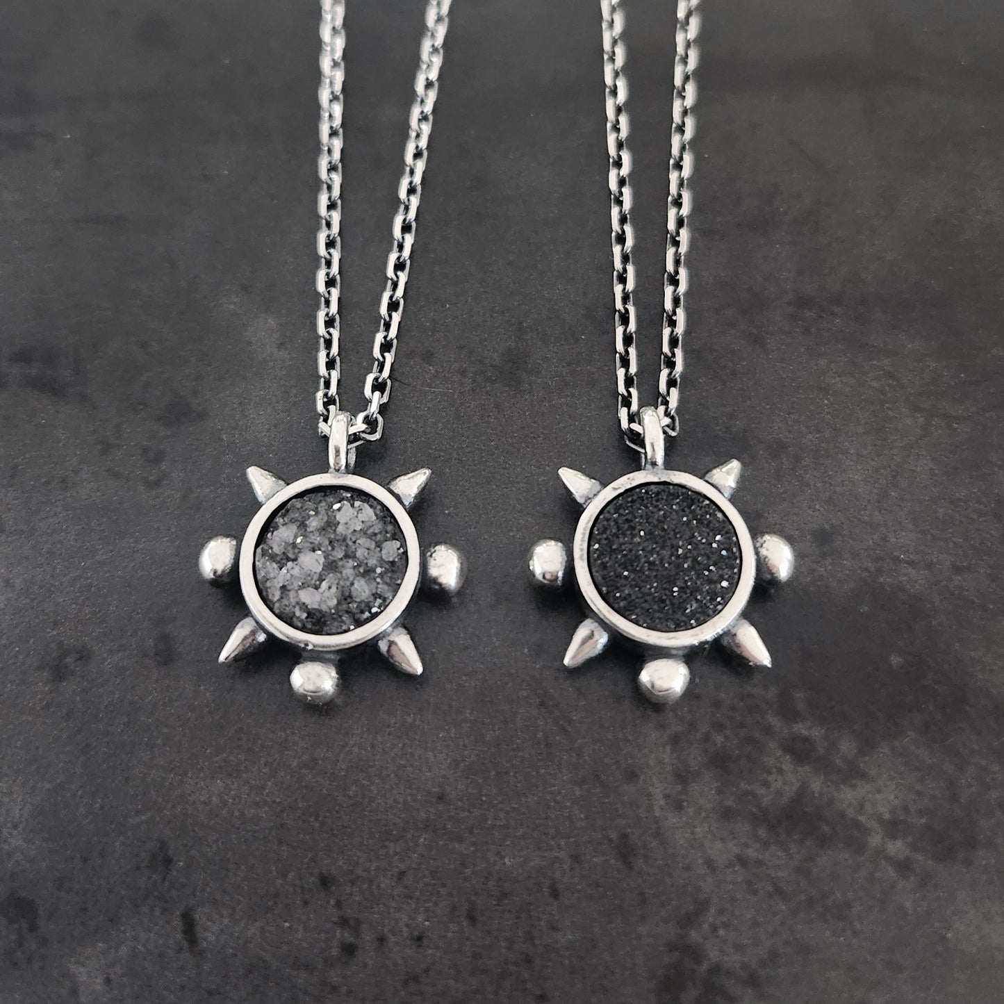 DARKSPACE necklace with onyx druzy