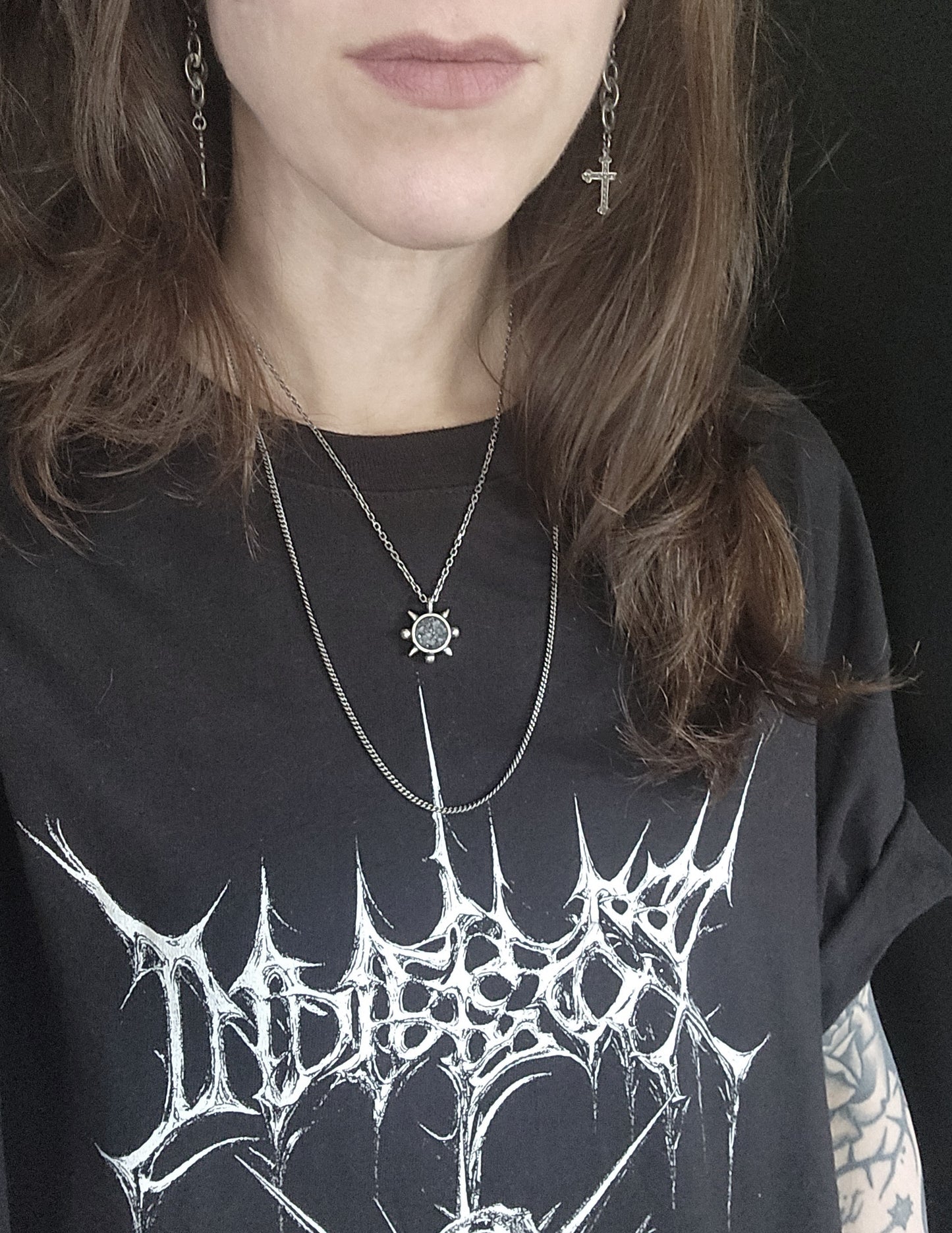 DARKSPACE necklace with onyx druzy