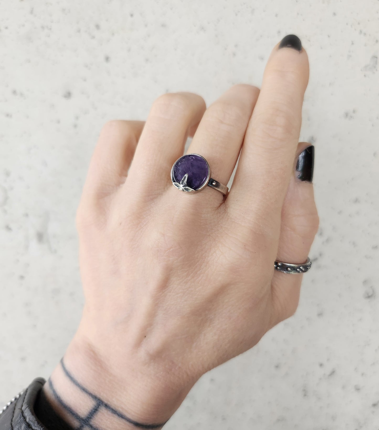 ELSA ring with amethyst