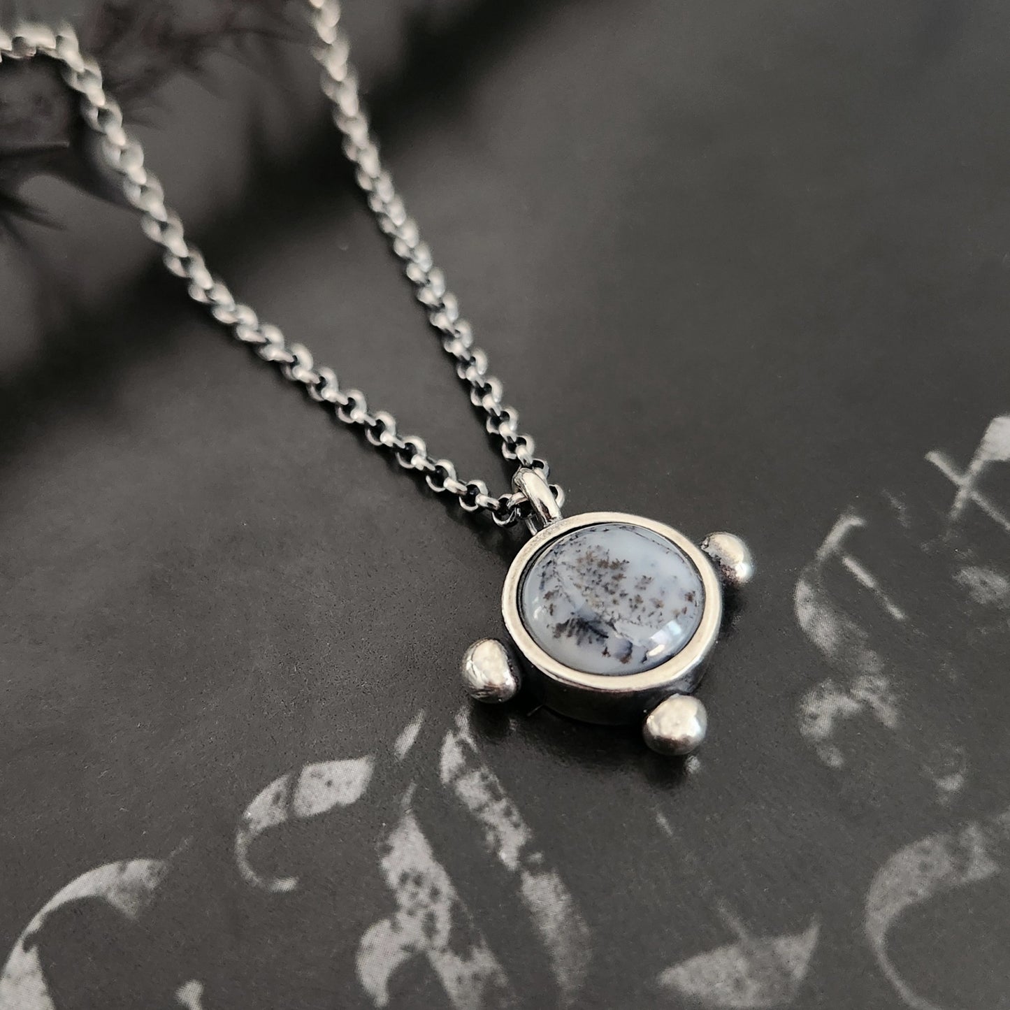 ENTOMBED necklace with dendritic opal