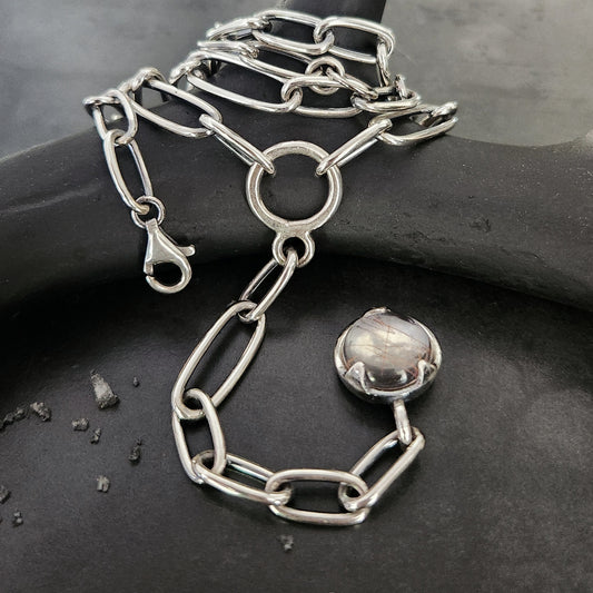 HELLACIOUS necklace with copper rutilated quartz