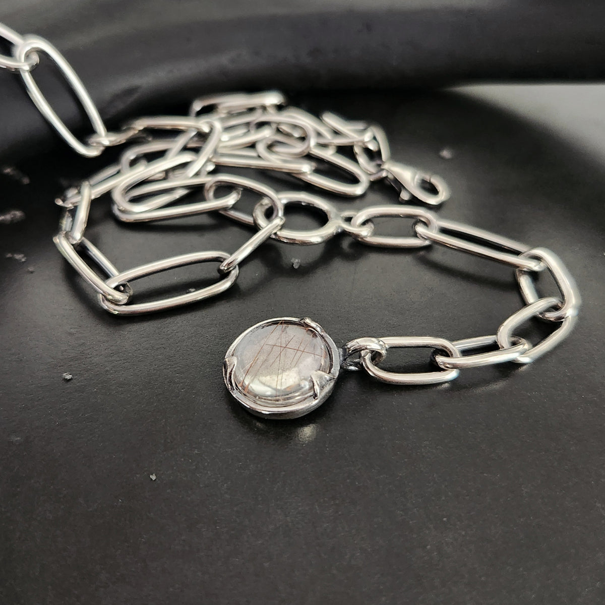 HELLACIOUS necklace with copper rutilated quartz