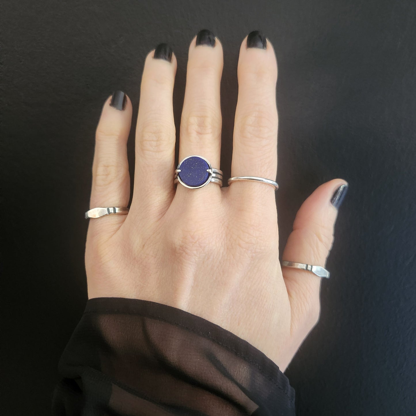 HELIOS ring with lapis lazuli