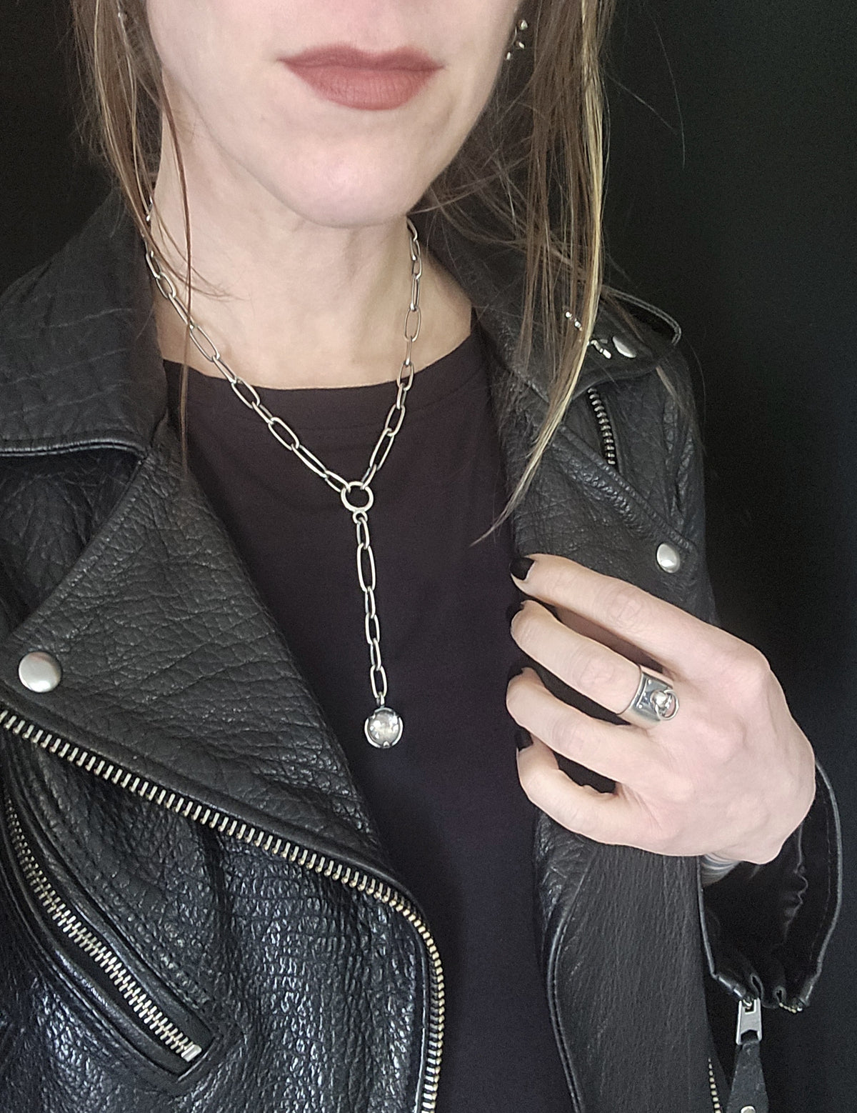 HELLACIOUS necklace with copper rutilated quartz