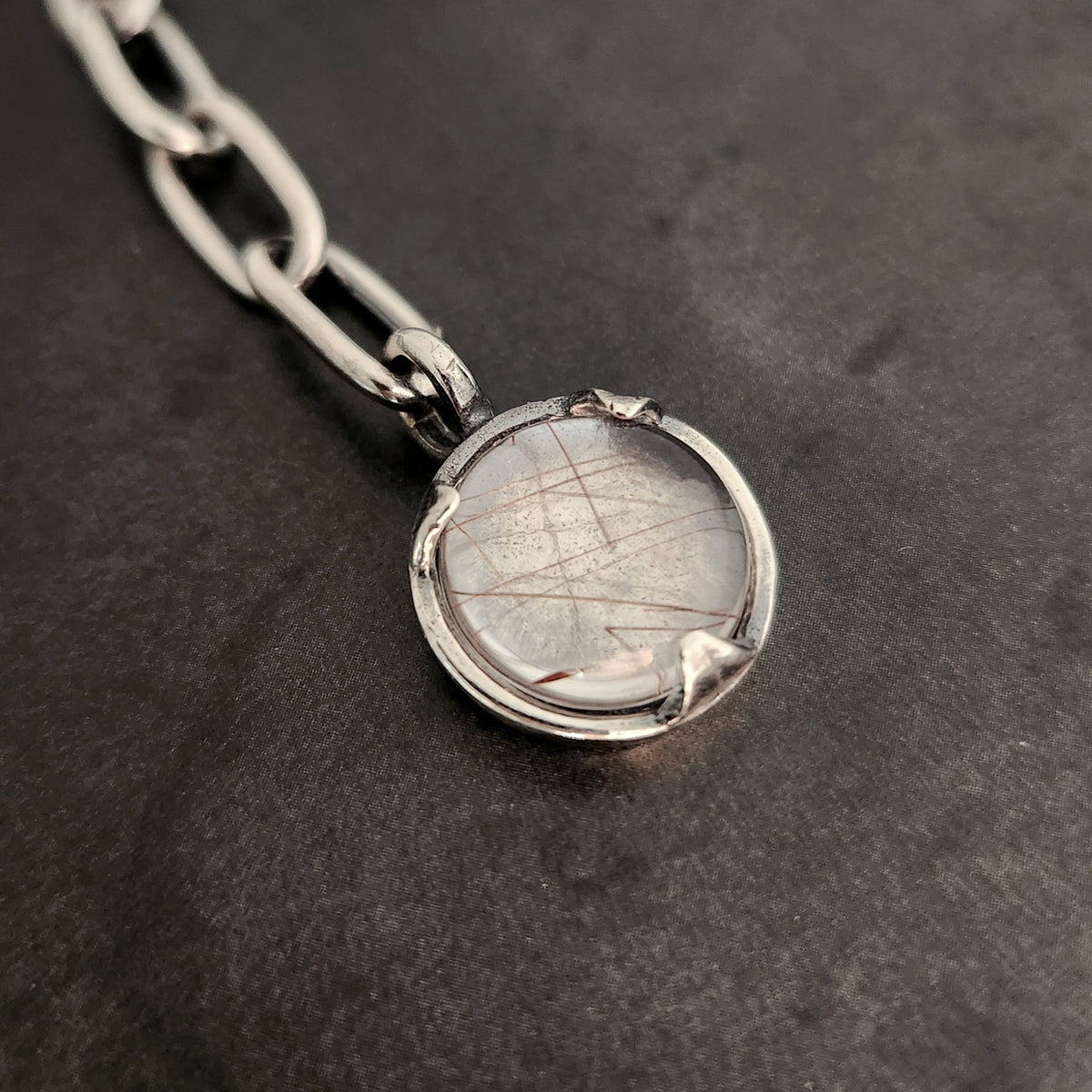 HELLACIOUS necklace with copper rutilated quartz