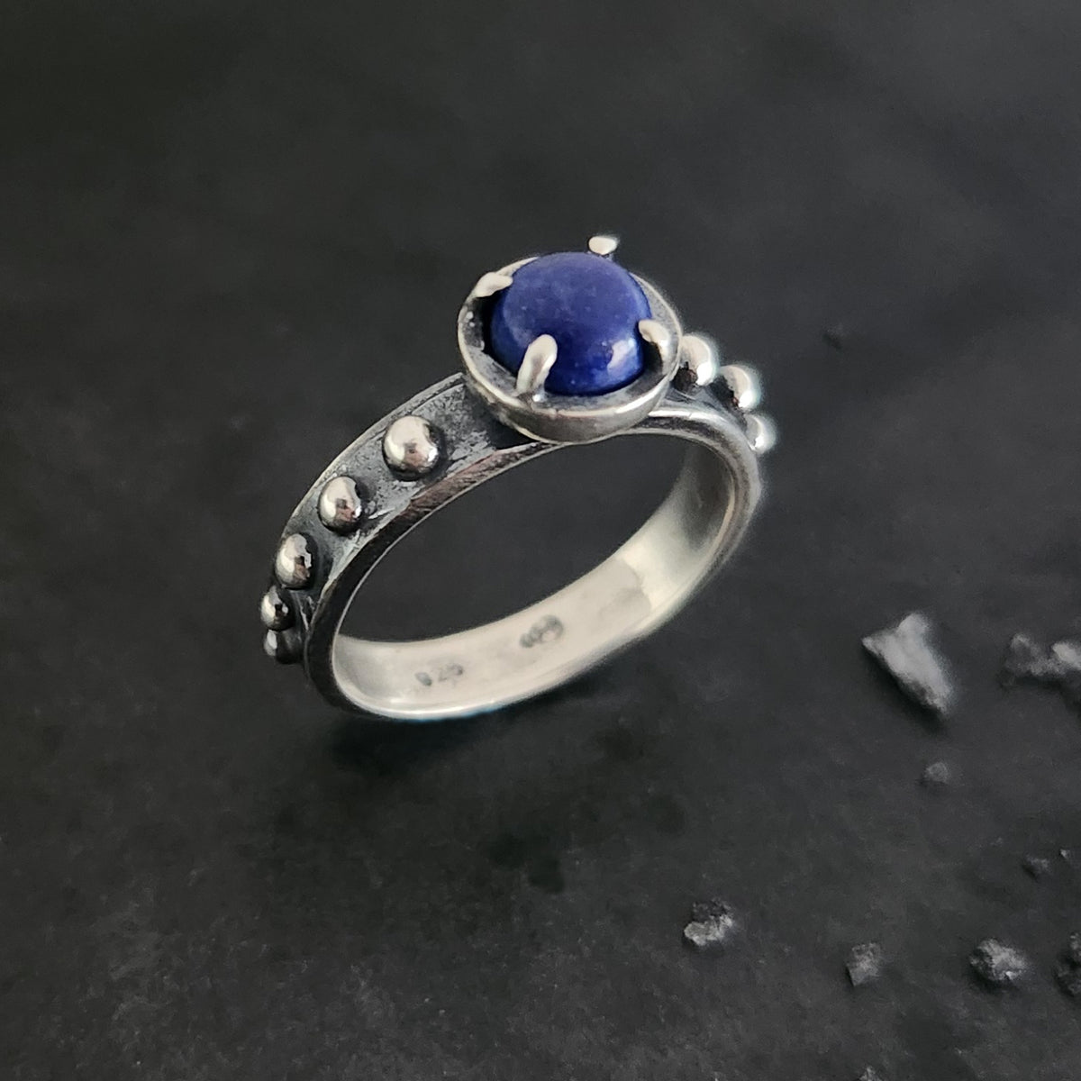 MAZZY ring with lapis lazuli or rutilated quartz