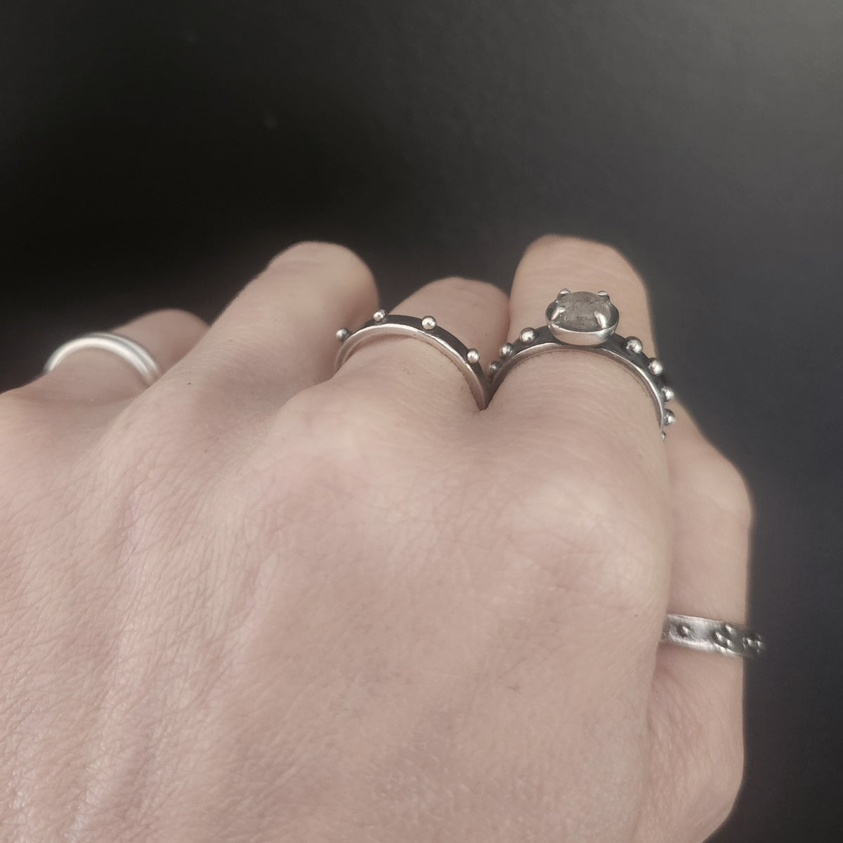 MAZZY ring with lapis lazuli or rutilated quartz