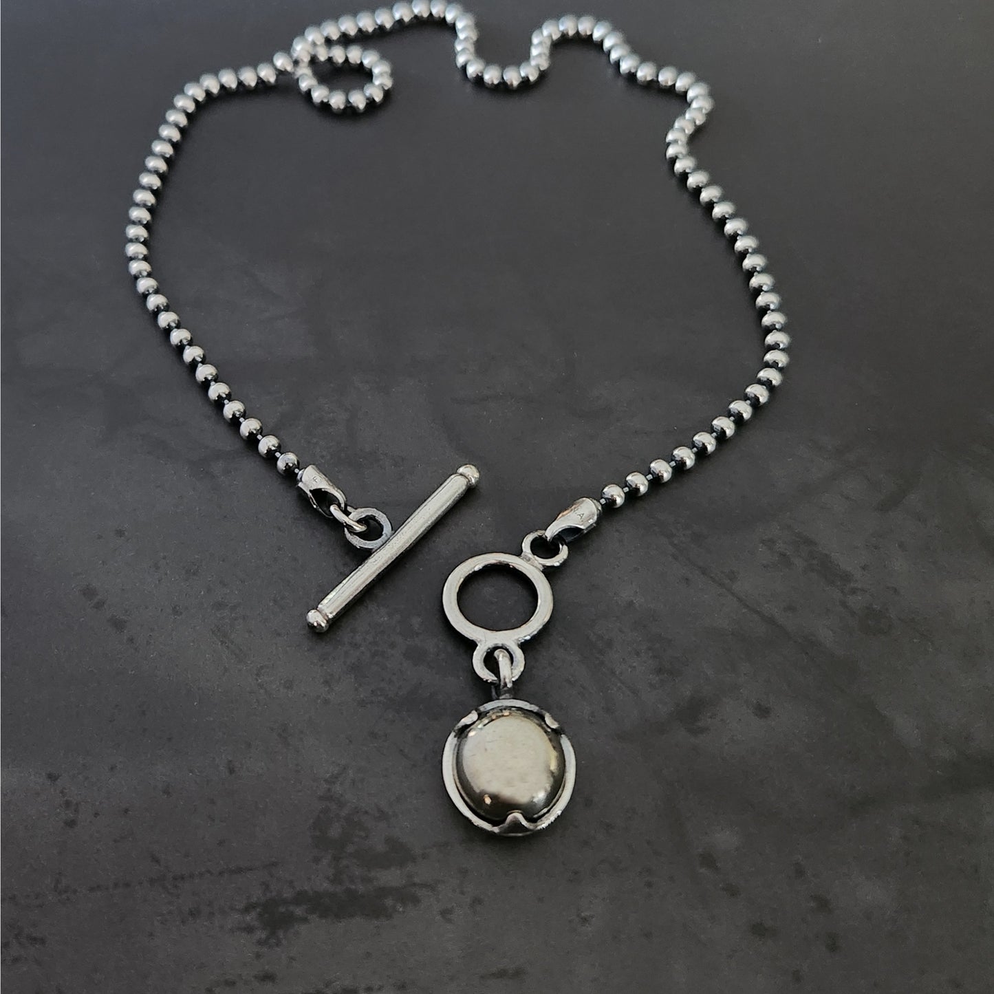 Pyrite Toggle Necklace