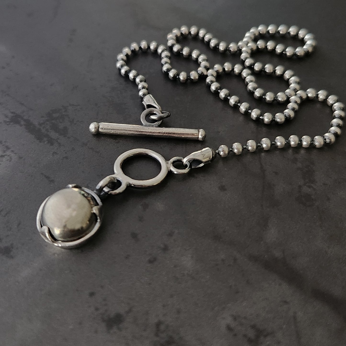 Pyrite Toggle Necklace