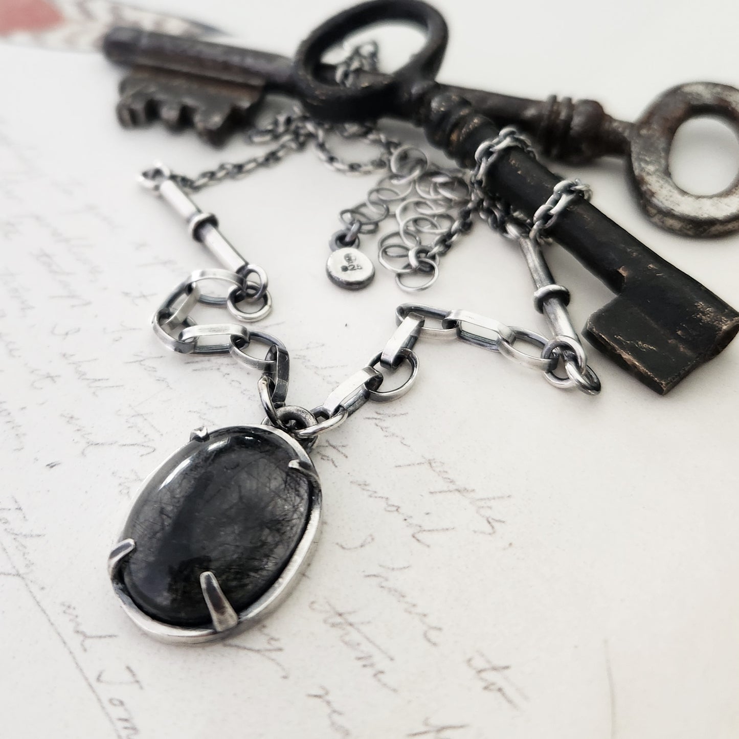 Black Rutilated Quartz necklace