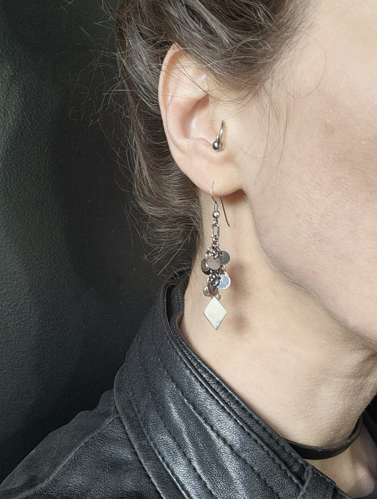 RHOMBUS charm earrings