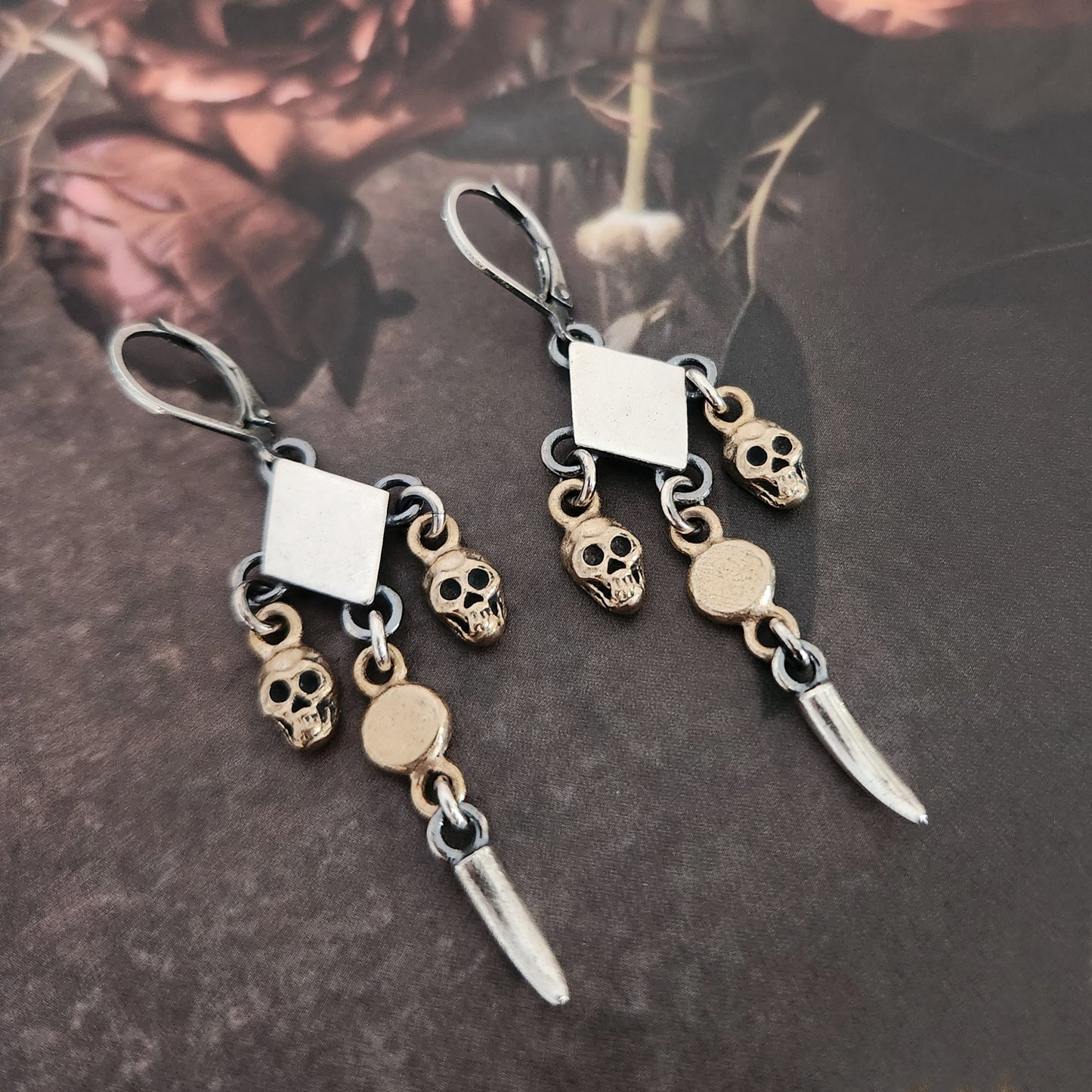 RITUAL chandelier earrings with bronze