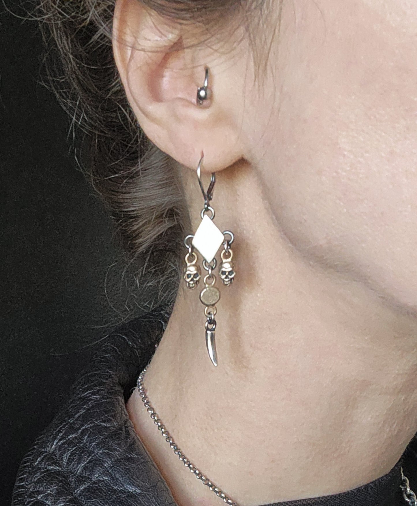 RITUAL chandelier earrings with bronze