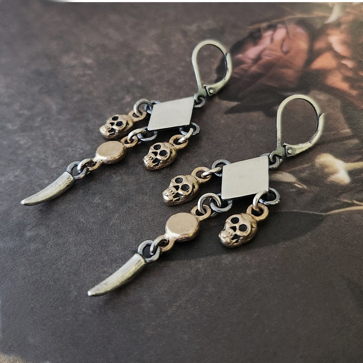RITUAL chandelier earrings with bronze