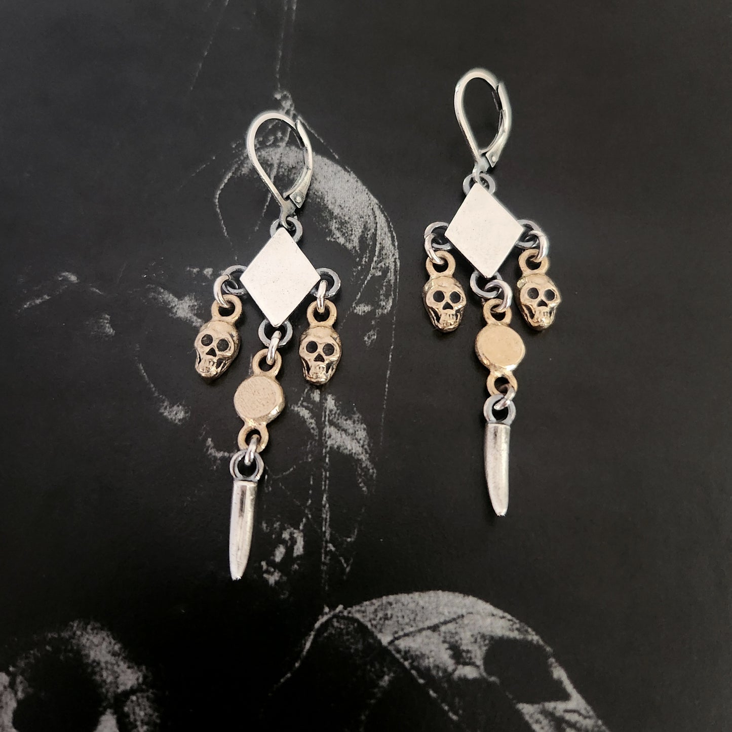 RITUAL chandelier earrings with bronze