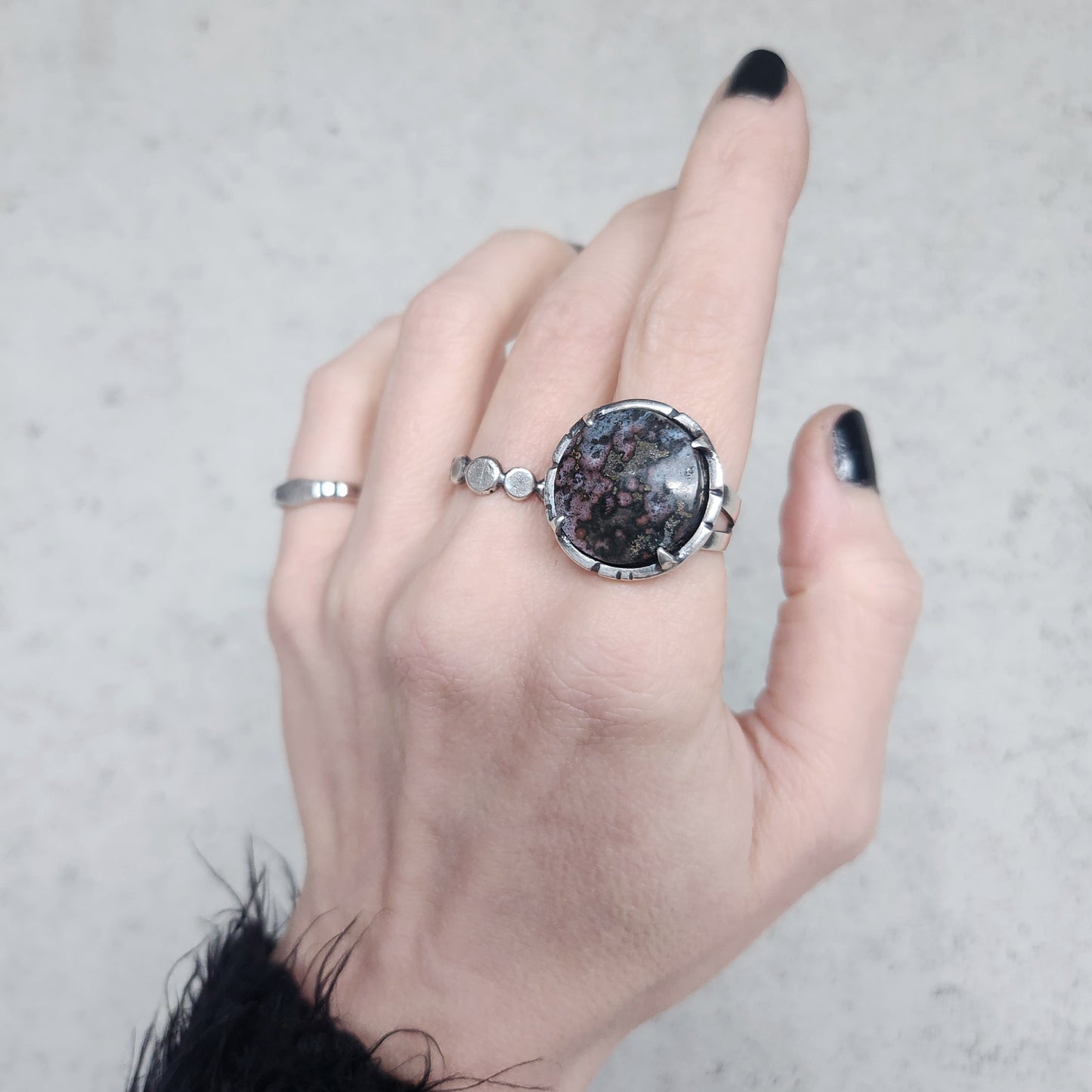 INVOCATION ring with river jasper