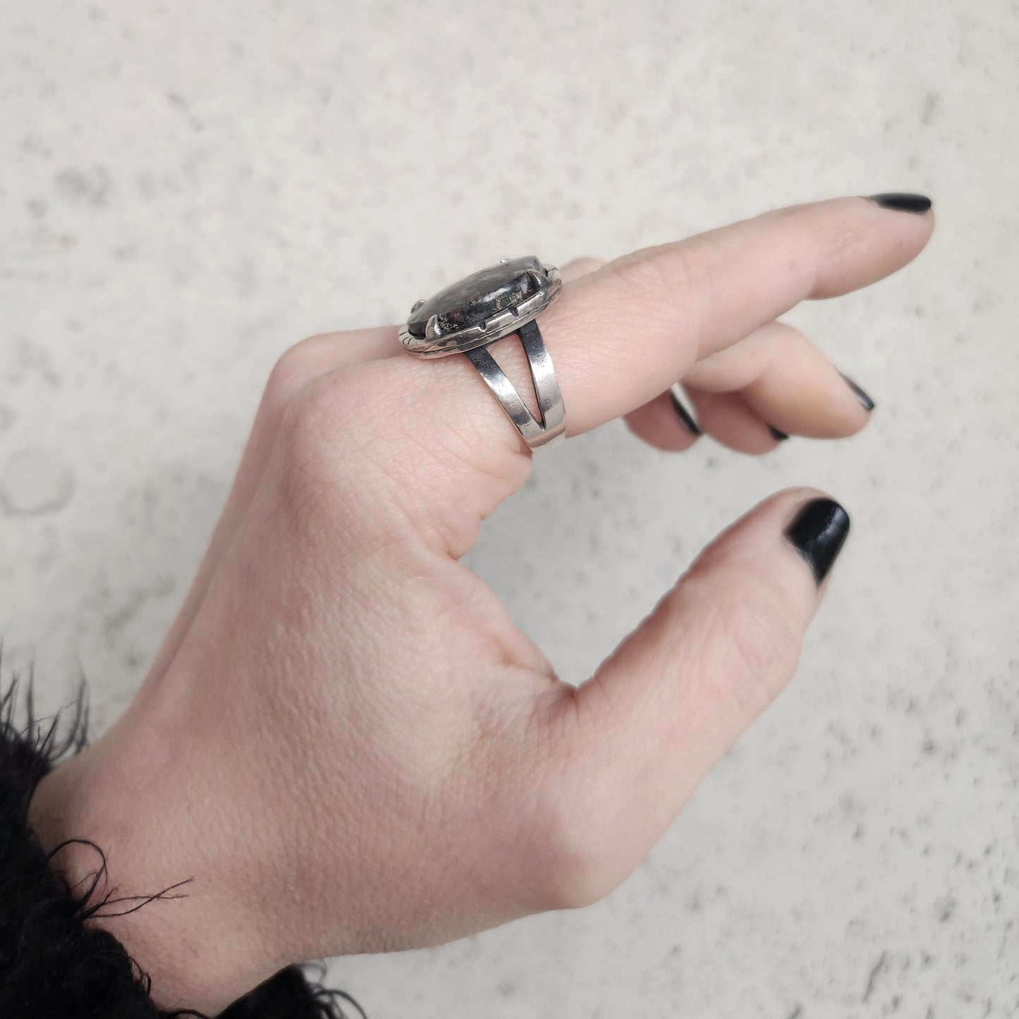 INVOCATION ring with river jasper