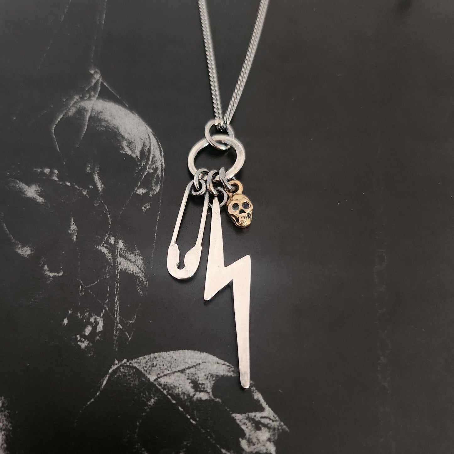 ROCK CHICK charm necklace