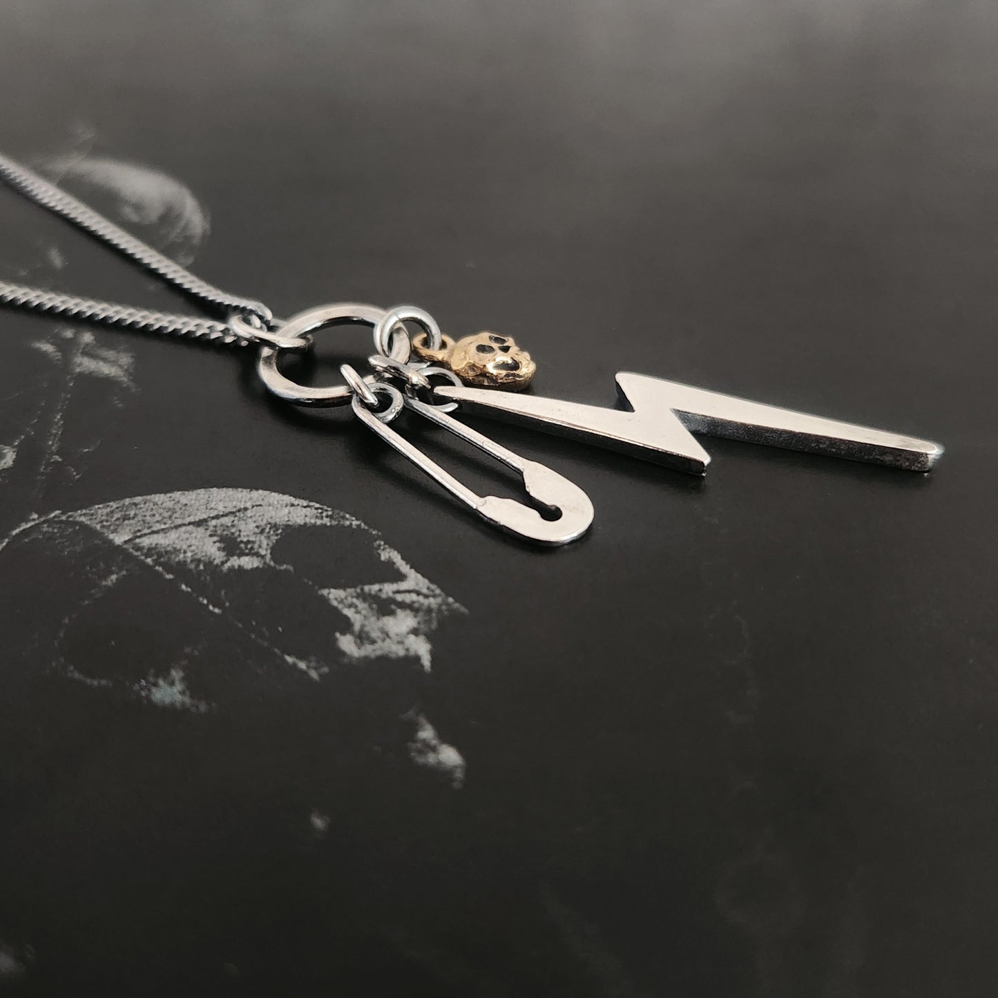 ROCK CHICK charm necklace