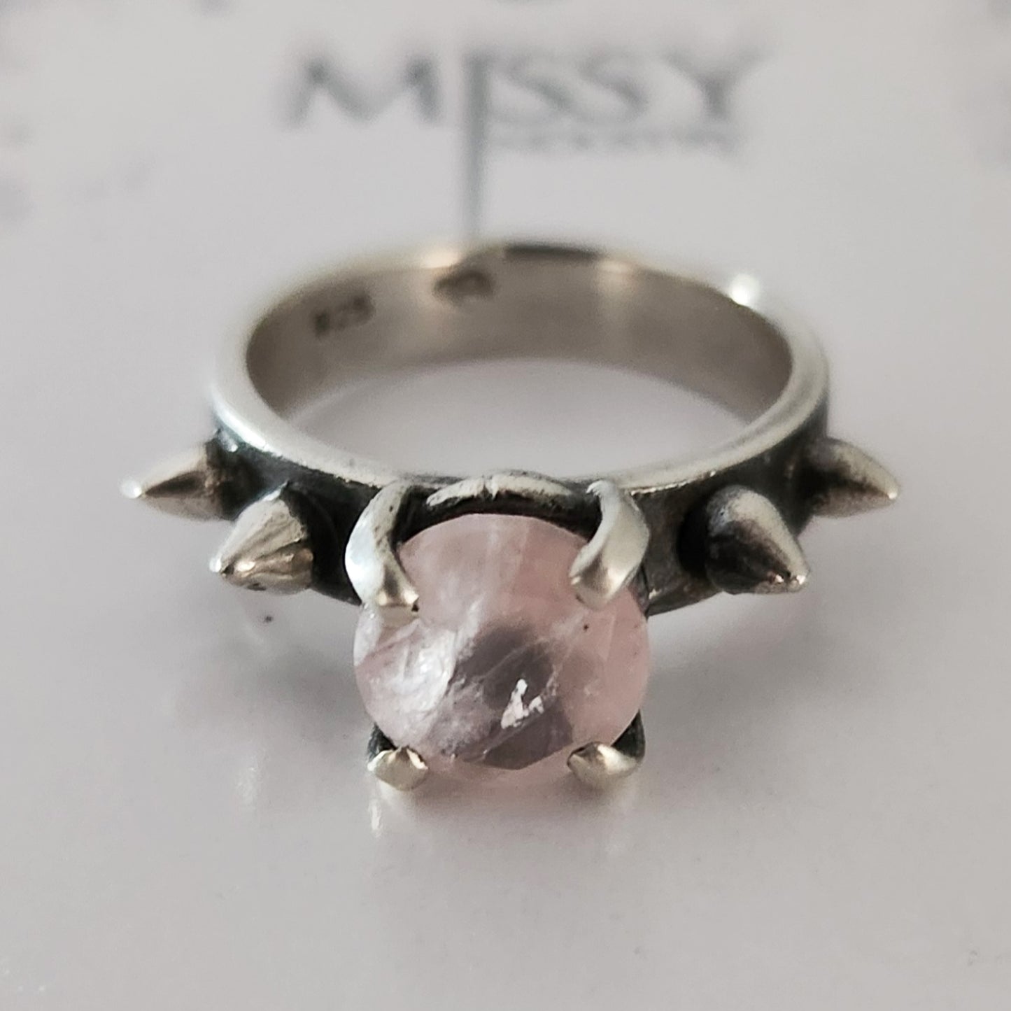 HURT ring with rose quartz