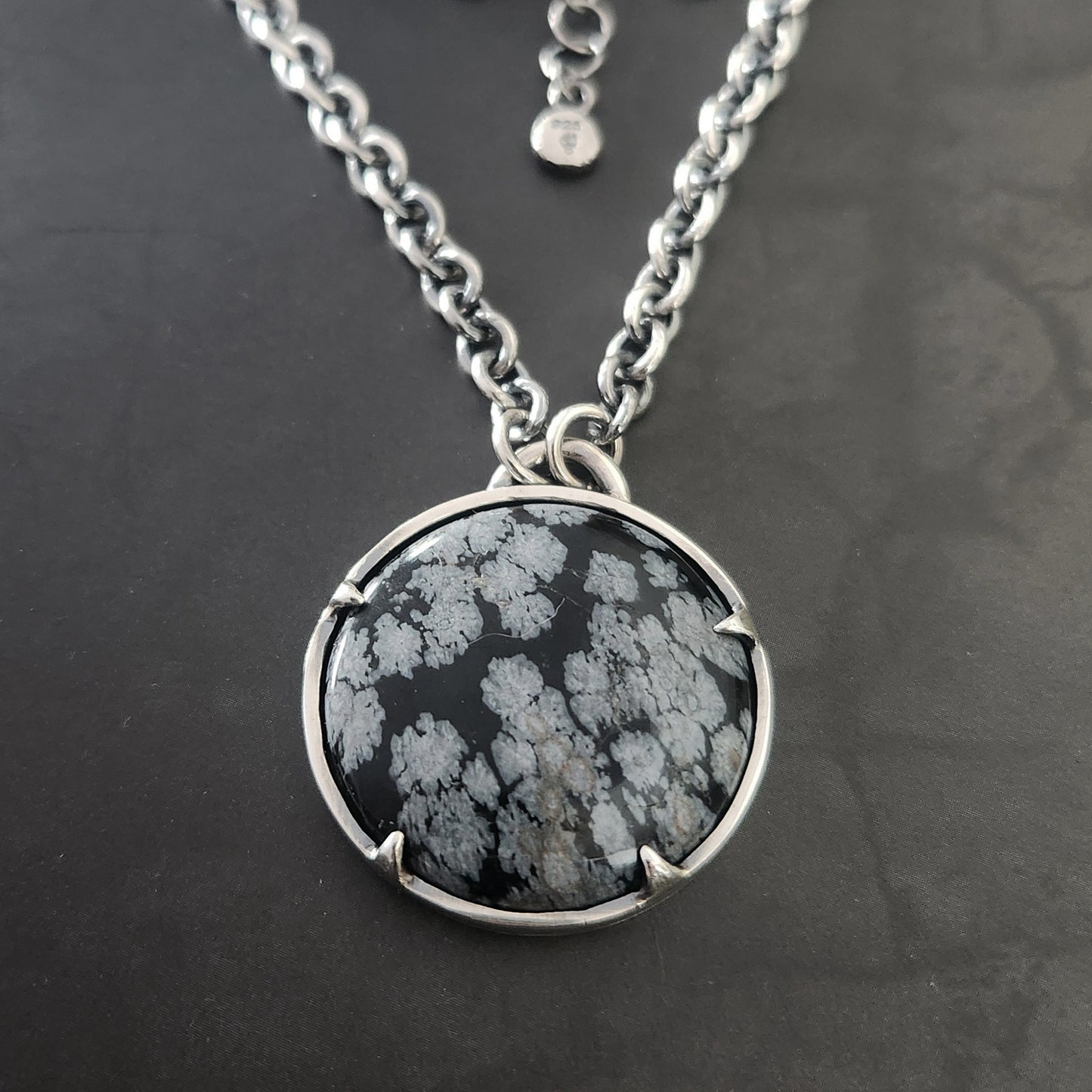 SNOWFLAKE OBSIDIAN necklace