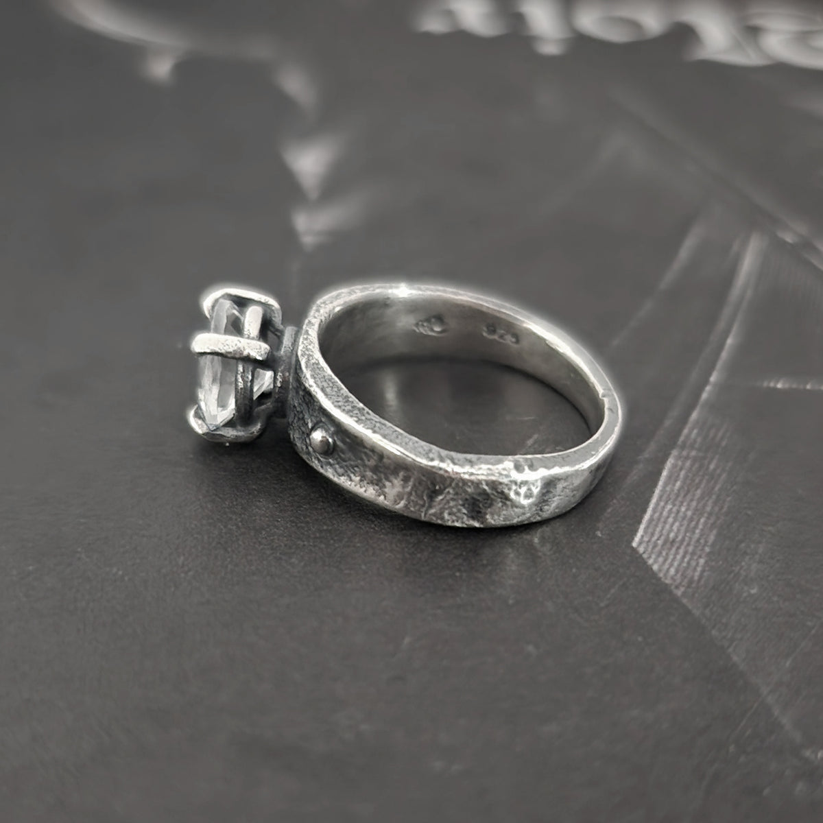SOLITARY REIGN ring with white topaz