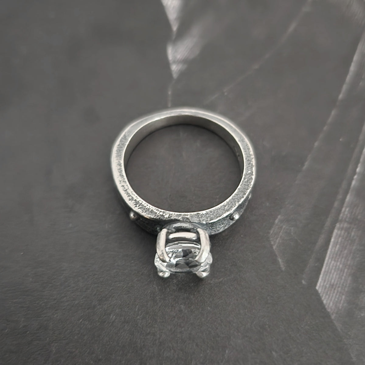 SOLITARY REIGN ring with white topaz