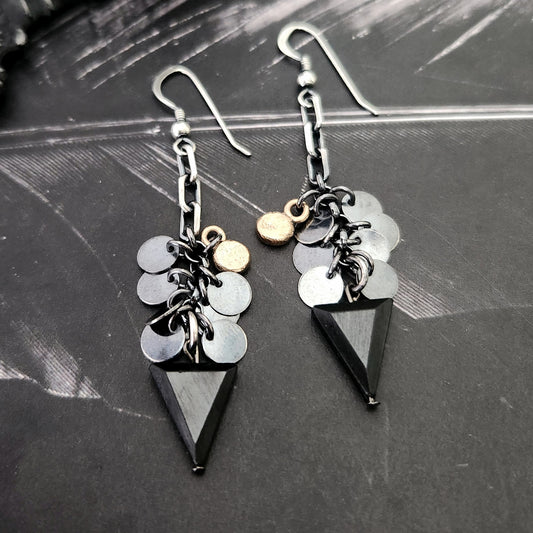 SPINEL TRIANGLES earrings