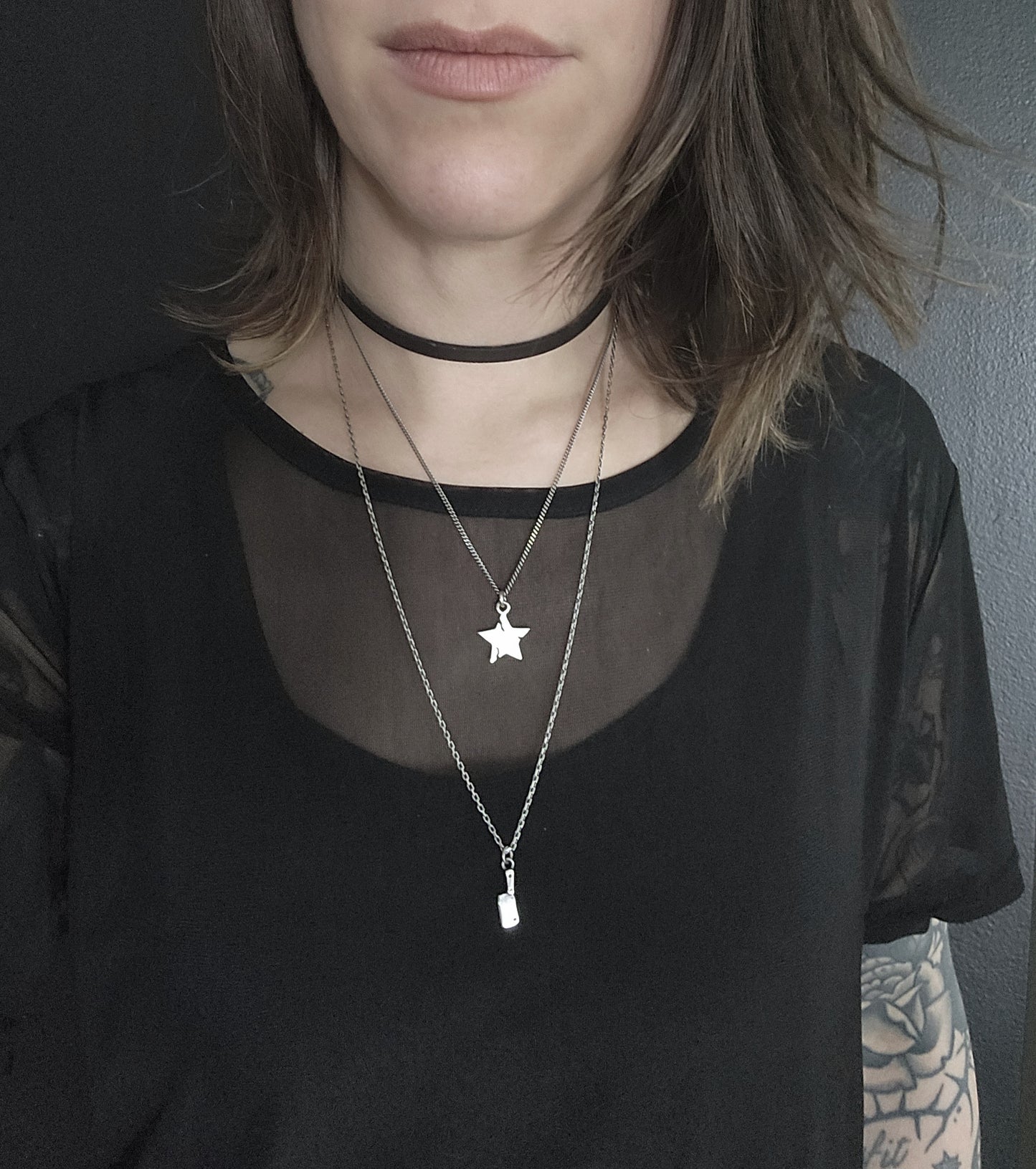 Tiny BUTCHER KNIFE necklace