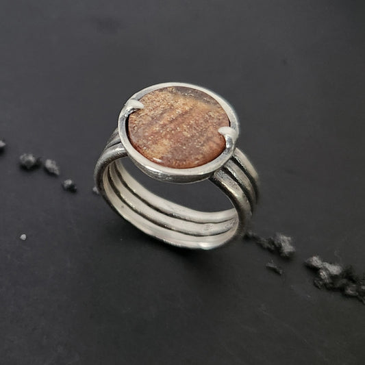 HELIOS ring with sunstone