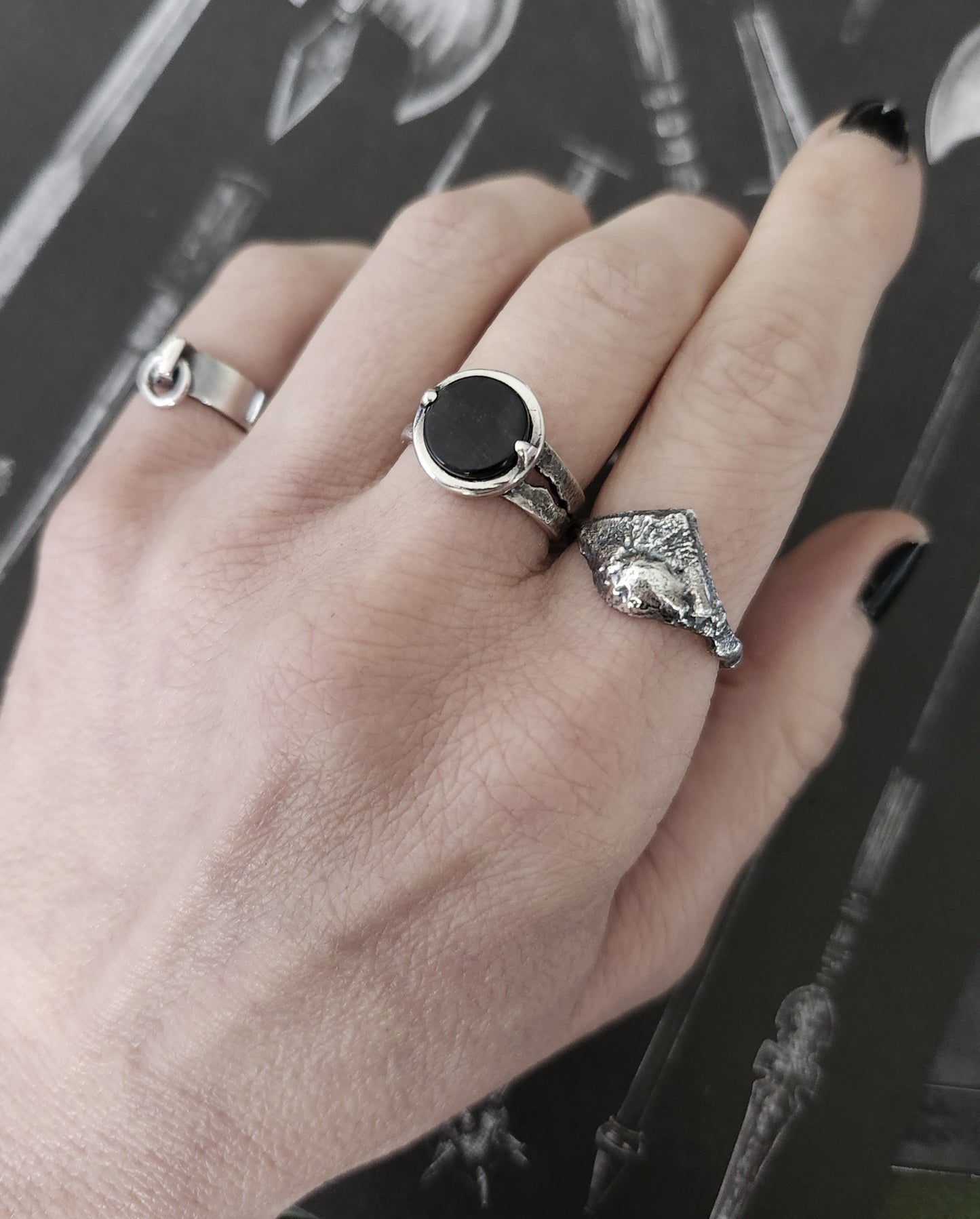 BLUE TIGER EYE ring size 7