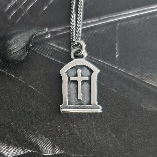 TOMBSTONE necklace with a cross