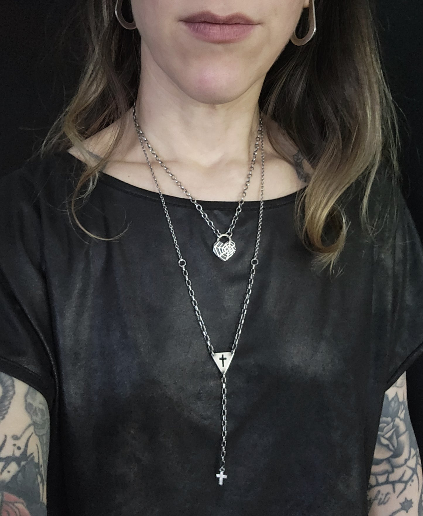 WEB HEART necklace