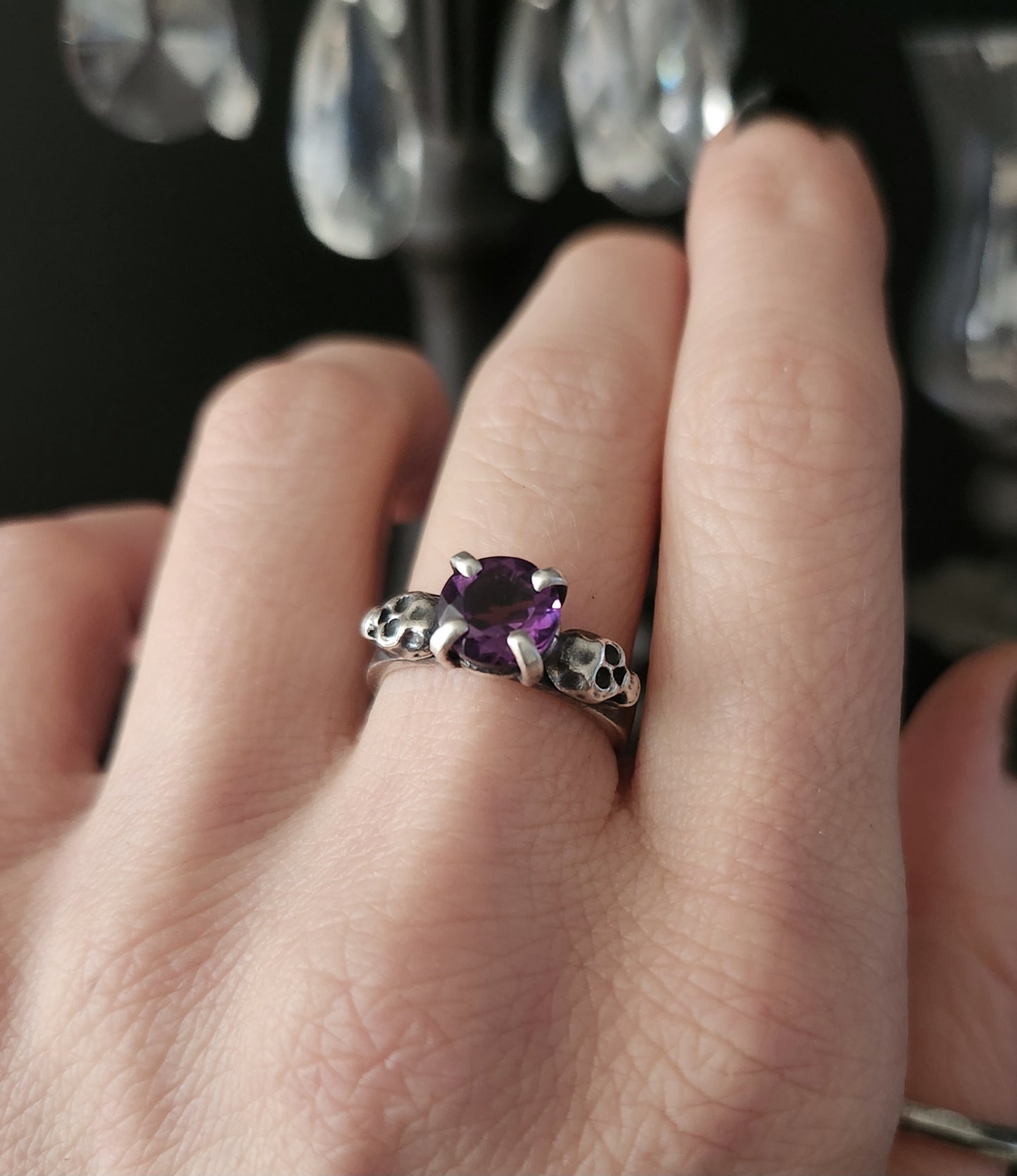 TILL THE END ring with amethyst